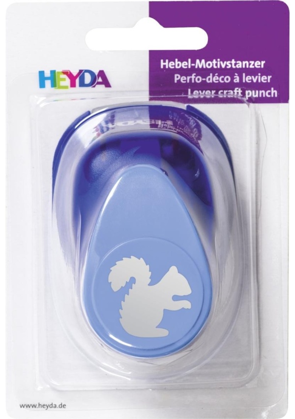 HEYDA ozdobná děrovačka velikost L - veverka 2,5 cm