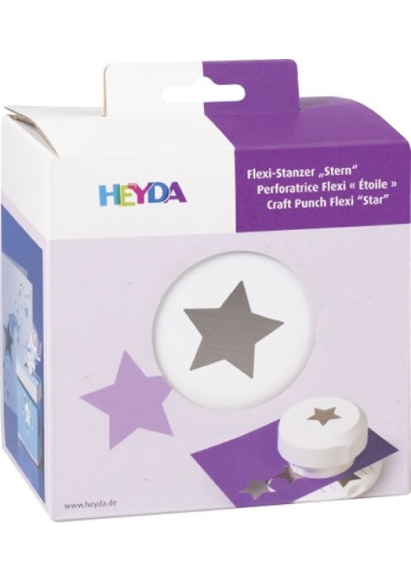 HEYDA ozdobná děrovačka flexi - hvězda 1,5cm