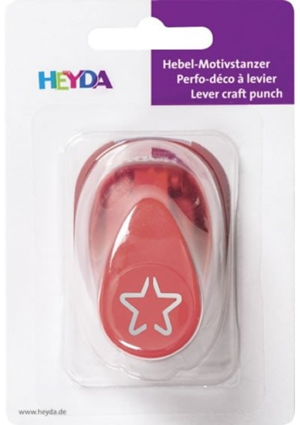 HEYDA ozdobná děrovačka 3D velikost S - hvězda 1,7 cm