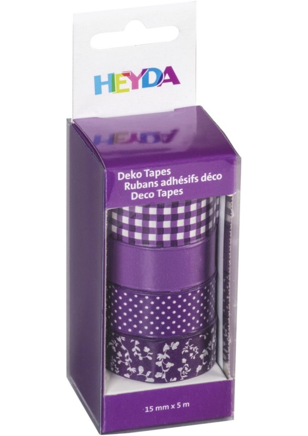 HEYDA Sada papírových pásek - fialový mix 1,5 cm x 5 m DAVER, spol. s r.o.
