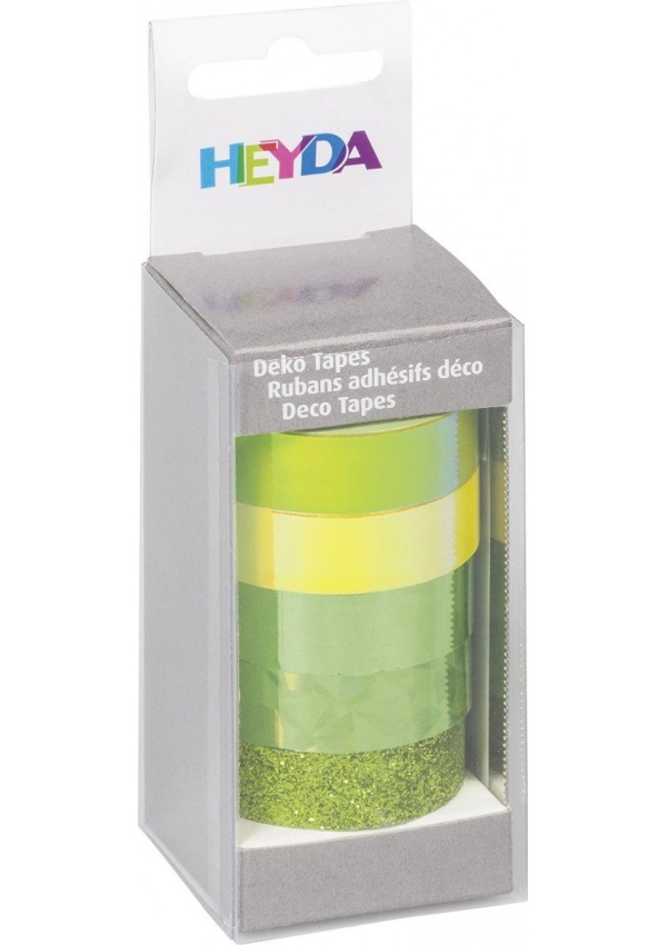 HEYDA Sada ozdobných lepicích pásek - zelený mix