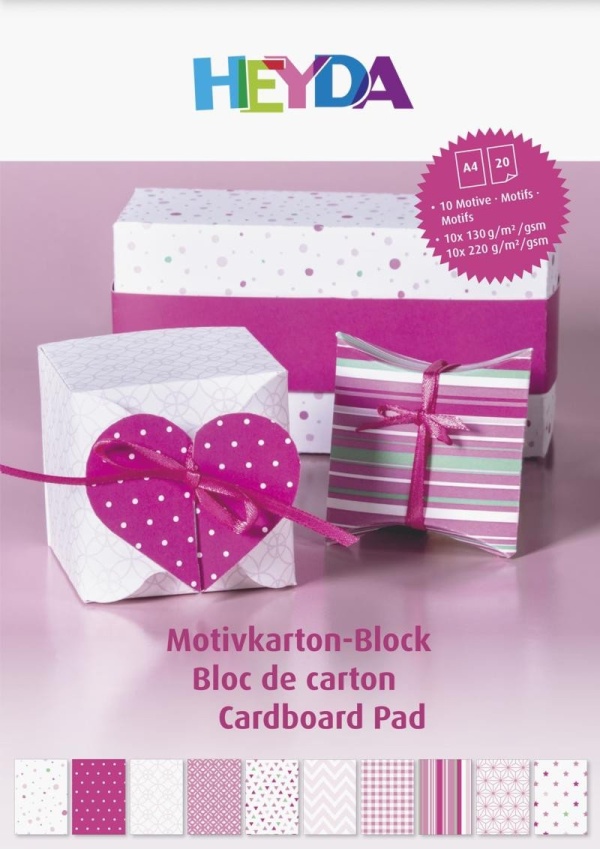 HEYDA Blok barevných papírů A4 - růžový mix 20 listů DAVER, spol. s r.o.