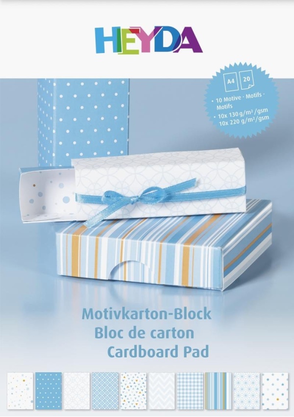 HEYDA Blok barevných papírů A4 - modrý mix 20 listů DAVER, spol. s r.o.