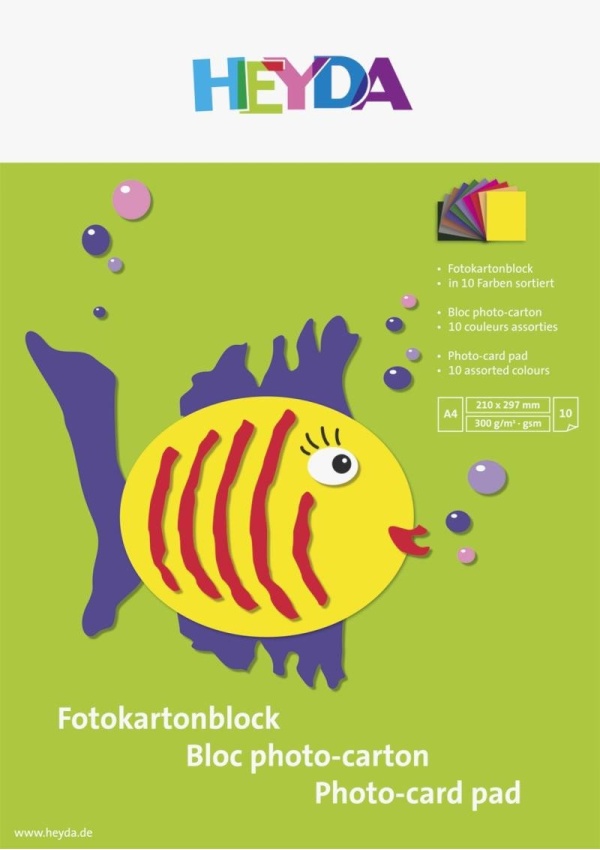 HEYDA Blok fotokartonů 300 g A4 - ryba 10 listů