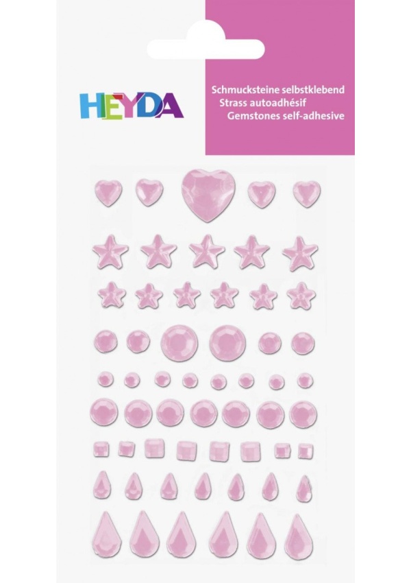 HEYDA dekorační smolepicí kamínky - světle růžové DAVER, spol. s r.o.