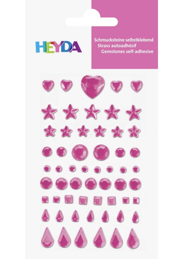 HEYDA dekorační smolepicí kamínky - růžové DAVER, spol. s r.o.