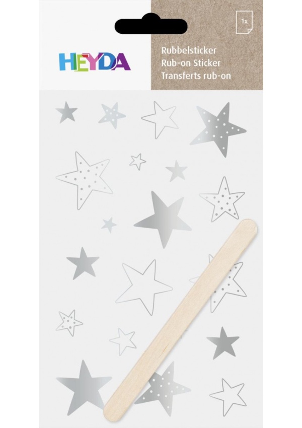 Heyda Propisoty 10 x 19 cm - hvězdy stříbrné