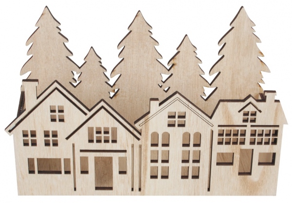 Domky s lesem dřevěná ohrádka na postavení 21 x 14 x 6,8 cm Anděl Přerov s.r.o.