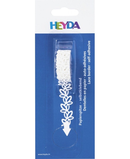 HEYDA Samolepicí papírová krajka - lístky 14 mm x 2 m
