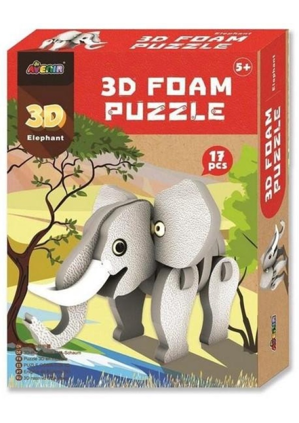 Avenir 3D pěnové puzzle - Slon JRK Kladno