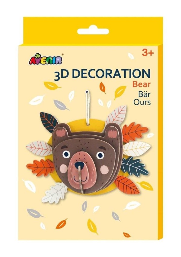 Avenir 3D dekorace na zeď - Medvěd