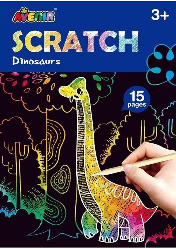 Avenir Škrabací kniha aktivit mini - Dinosauři