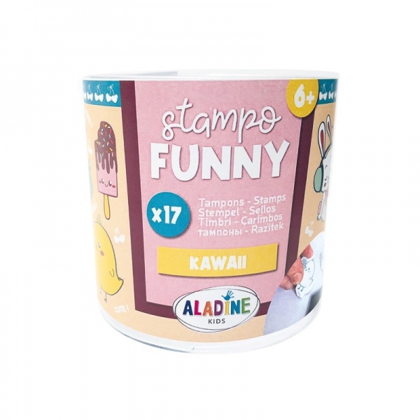 Dětská razítka Stampo Funny, 17 ks - Kawaii Aladine