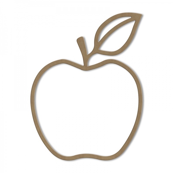 Dřevěný výřez - Jablko, obrys Aladine