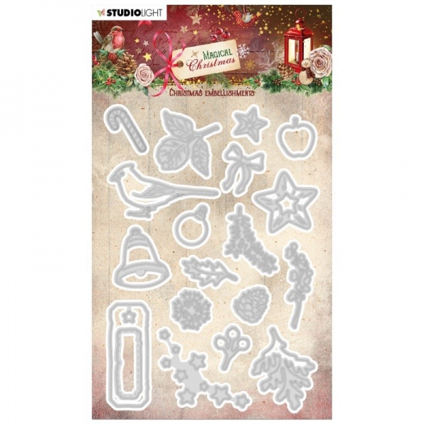 Vyřezávací šablony, 19 ks - Vánoční dekorace Aladine