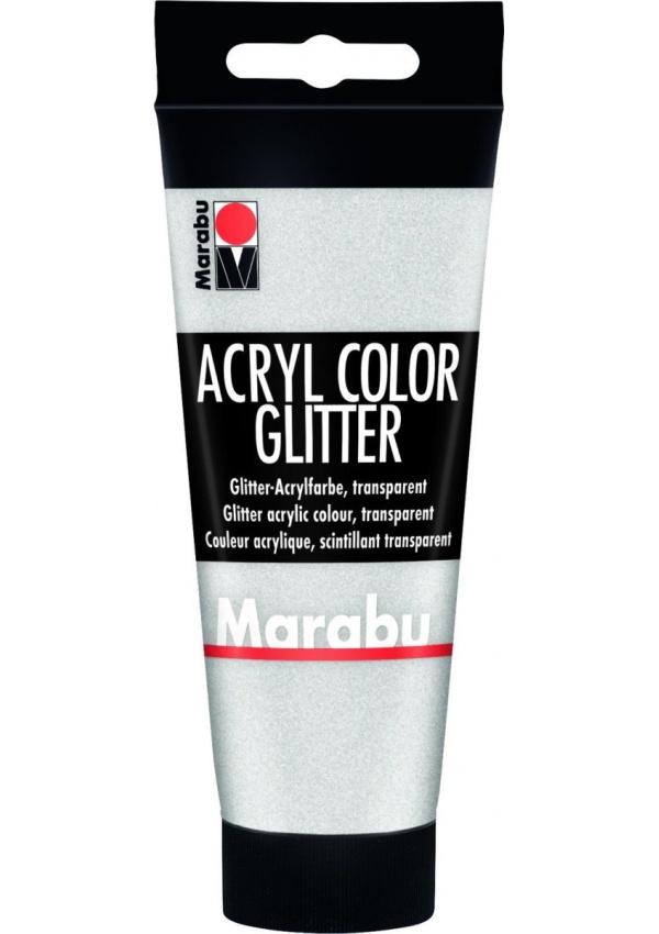 Marabu Acryl Color akrylová barva - stříbrná glitr 100 ml Pražská obchodní společnost, spol. s r.o.