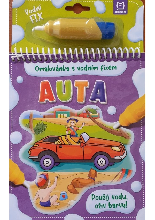 Auta - Omalovánka s vodním fixem