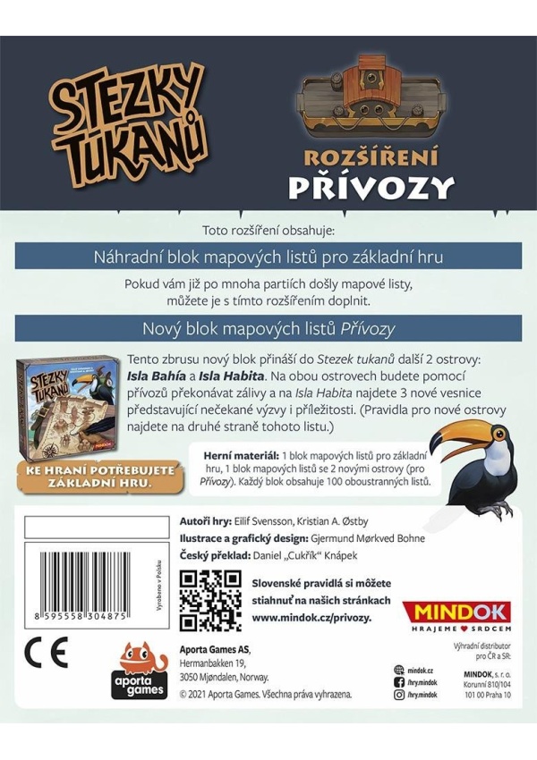 Stezky tukanů / rozšíření Přívozy
