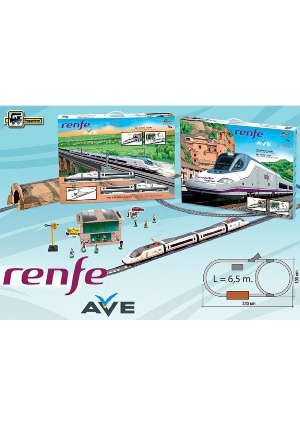 Vysokorychlostní vlak Renfe Ave s horským tunelem a stanicí Pygmalino, s.r.o.