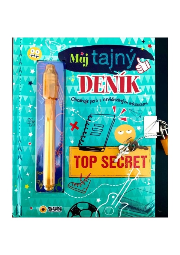 Můj tajný deník na klíček Top secret (zelený) NAKLADATELSTVÍ SUN s.r.o.