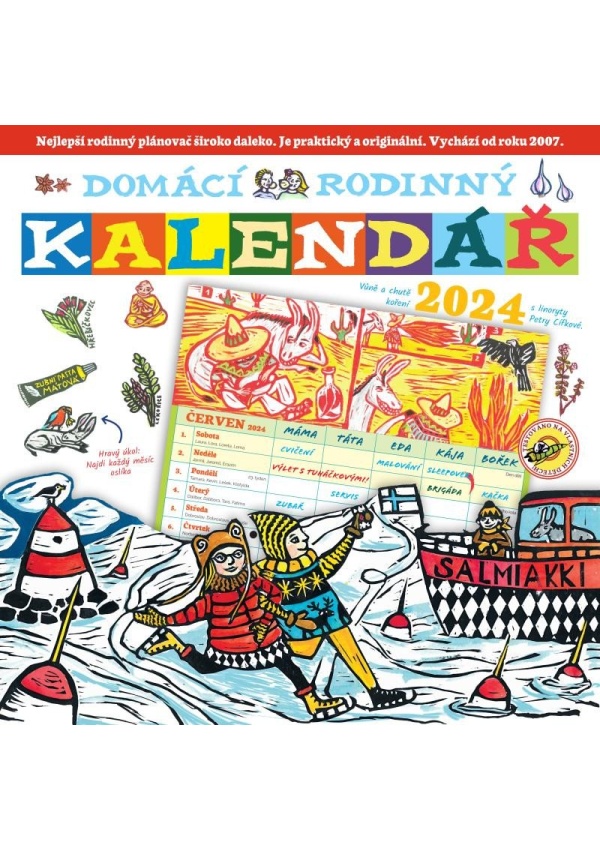 Domácí rodinný kalendář 2024
