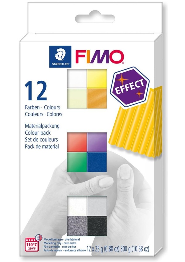 FIMO sada 12 barev x 25 g - Efekt