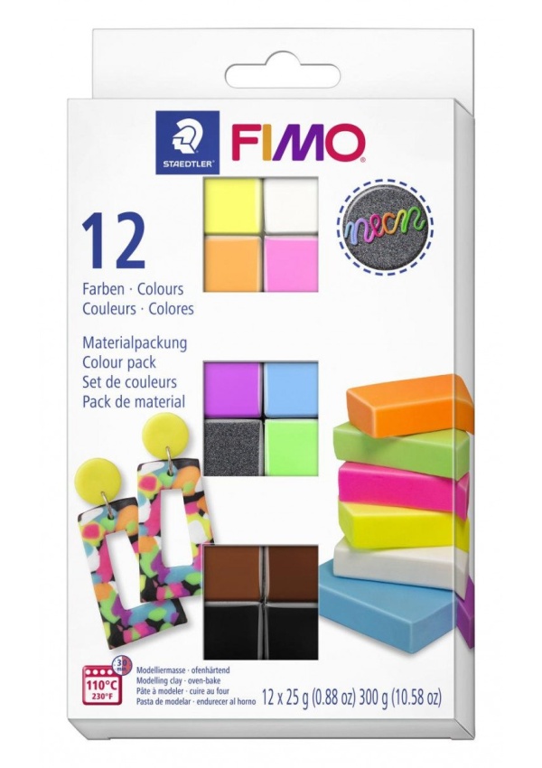 FIMO sada 12 barev x 25 g - Efekt Neon Kreativní svět s.r.o.