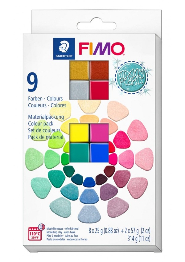 FIMO sada 10 barev - Efekt Mixing Pearls