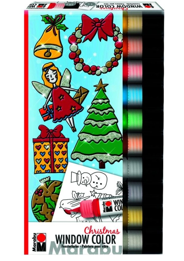 Marabu Sada slupovacích barev KiDS Christmas Window Color 10 x 25 ml Pražská obchodní společnost, spol. s r.o.