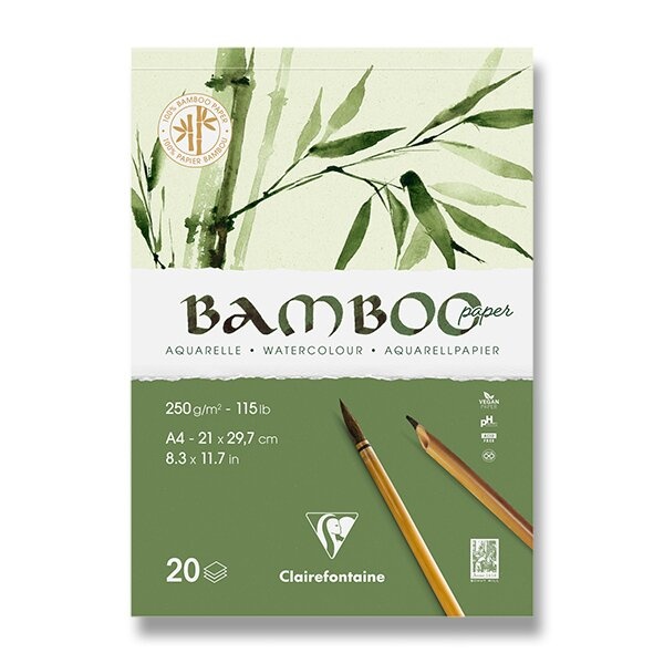 Akvarelový blok Clairefontaine Bamboo A4, 20 listů, 250 g Clairefontaine