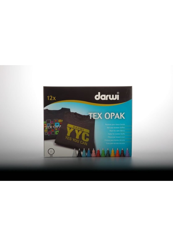 DARWI TEX OPAK fixy na textil sada 12 x 6 ml
