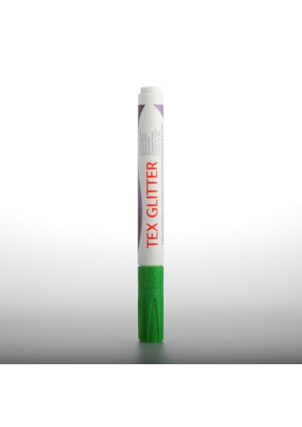 DARWI TEX GLITTER fixa na textil - Světle zelená 6 ml