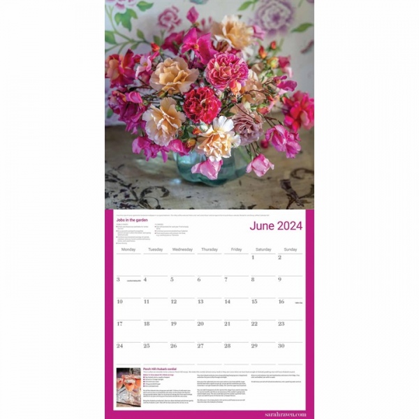 Sarah Raven Square Wall Calendar 2024 Carousel Diaries 2023