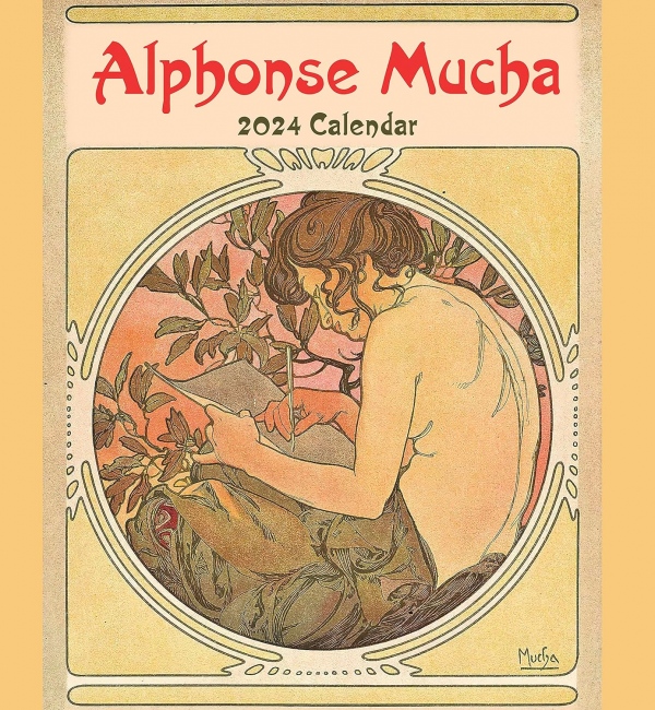 Alphonse Mucha 2024 Wall Calendar Pomegranate