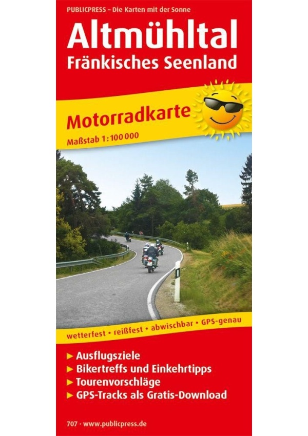 Altmühltal-Fränkisches Seenland 1:100 000 / motocyklová mapa