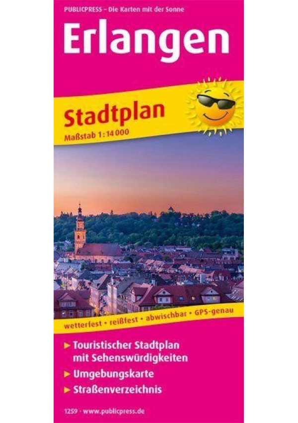 Erlangen 1:14 000 / plán města