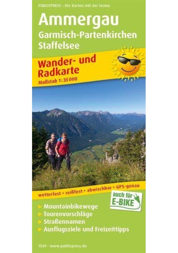 Ammergau, Garmisch-Partenkirchen, Staffelsee 1:35 000 / turistická a cykloturistická mapa