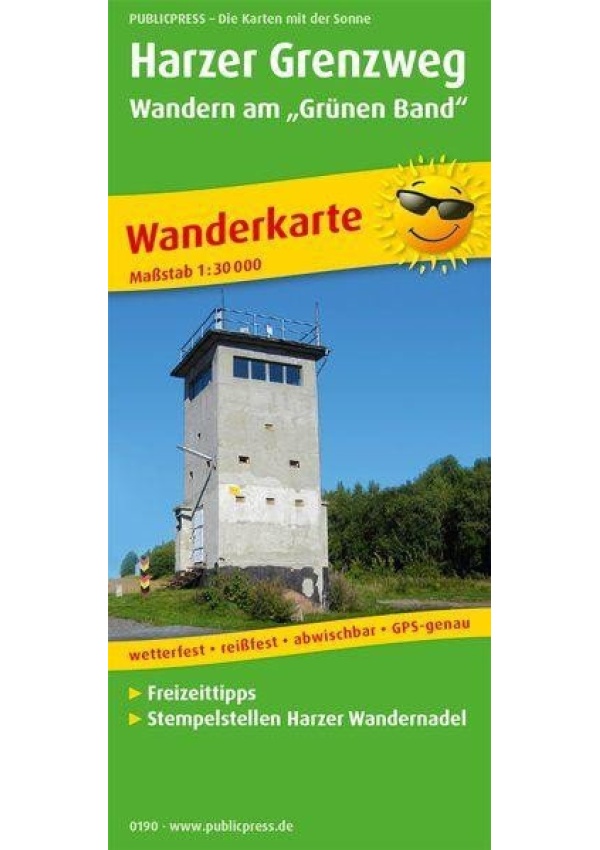 Harzer Grenzweg turistika na Green Belt 1:30 000 / turistická mapa