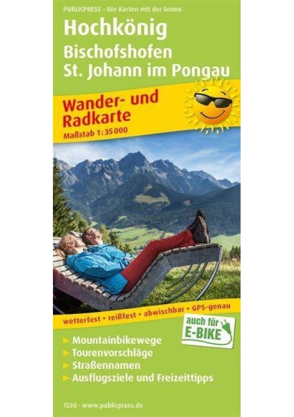 Hochkönig, Bischofshofen, St. Johann im Pongau 1:35 000 / turistická a cykloturistická mapa
