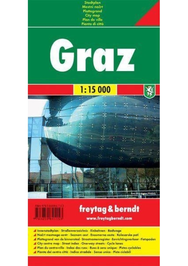 Graz 1:15 000 / plán města s cyklostezkami
