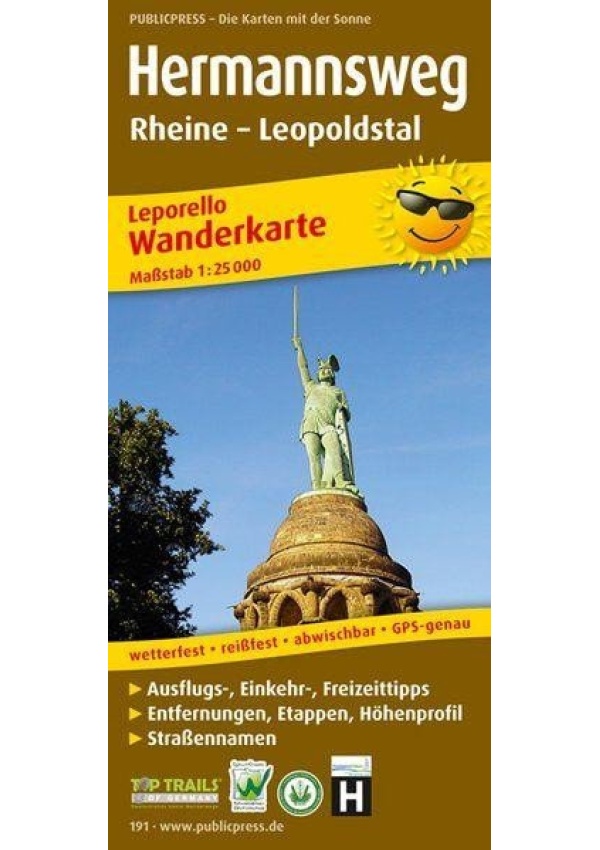Hermannsweg, Rheine-Leopoldstal 1:25 000 / turistická mapa