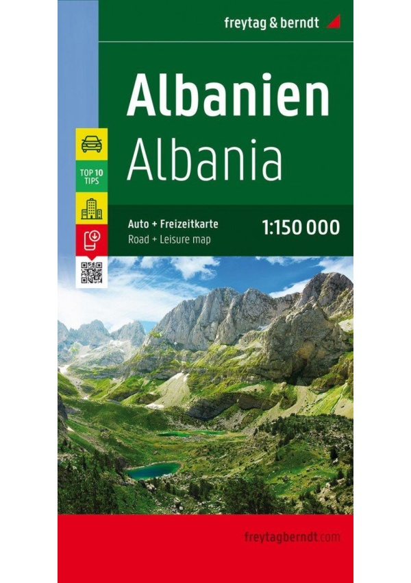 Albánie 1:150 000 / silniční mapa + rekreační mapa FREYTAG-BERNDT, spol. s r.o.
