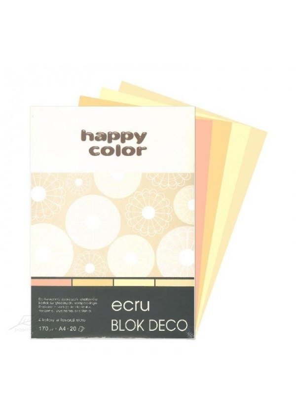 Blok s barevnými papíry A4 Deco 170 g - ecru odstíny