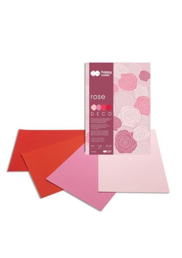 Blok s barevnými papíry A4 Deco 170 g - růžovočervené odstíny KALIA paper, s.r.o.