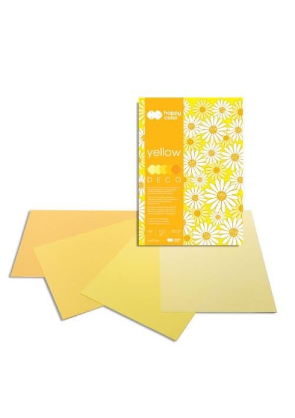 Blok s barevnými papíry A4 Deco 170 g - žluté odstíny KALIA paper, s.r.o.