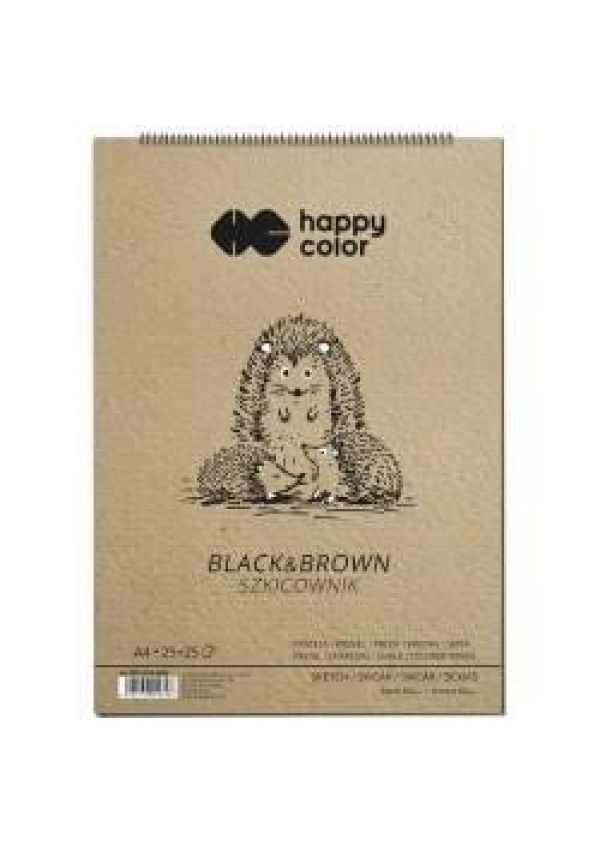 Happy Color Skicák se spirálou - Black&Brown A4