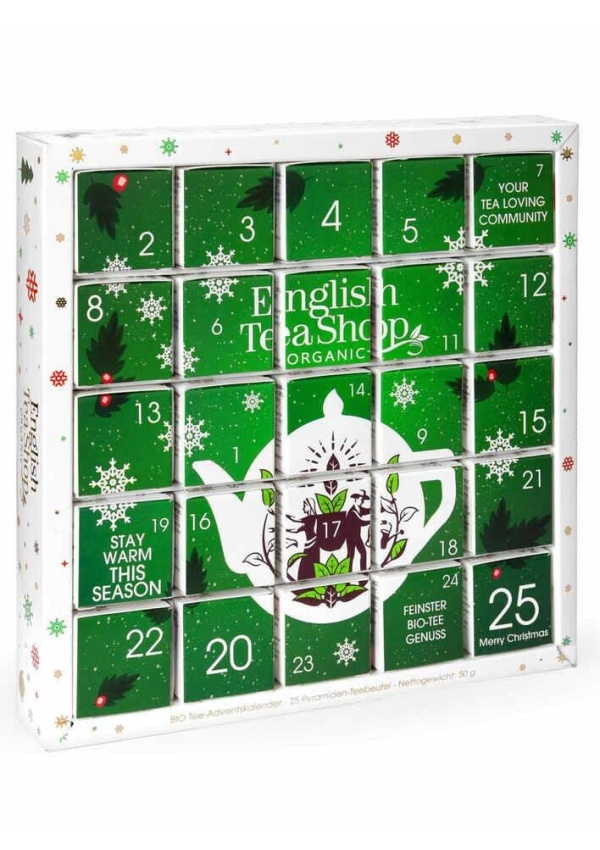 English Tea Shop Čaj Adventní kalendář bio Puzzle/zelený 48 g, 25 ks Feel Nature s.r.o.