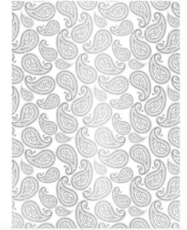 Transferový obrázek na textil - Stříbrný kašmírový vzor Aladine