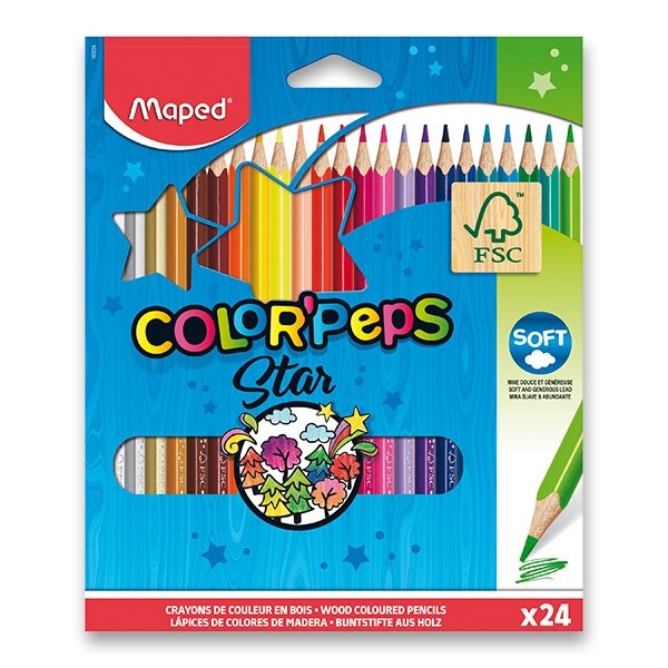 Pastelky Maped Color'Peps 24 barev Maped