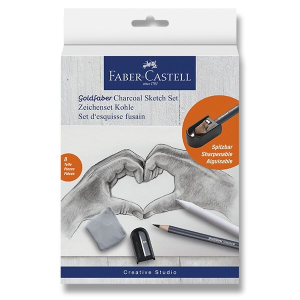 Umělecká sada Faber-Castell Goldfaber Charcoal Sketch set sada 8 kusů Faber-Castell
